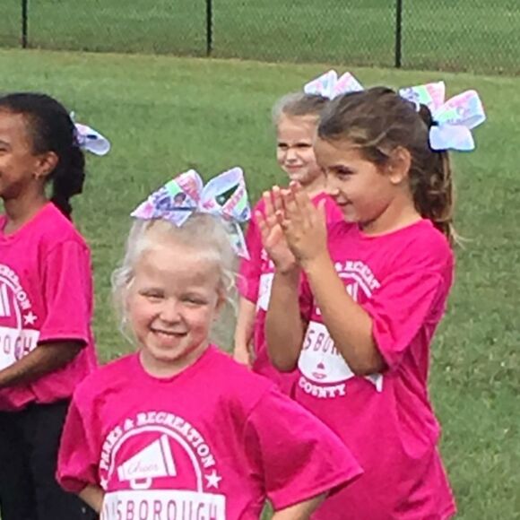 🌴 Blue Silver Glitter Swirl Cheer Bow 8” | Peppermint Stripe Gameday Spirit Hair - Picture 5 of 8